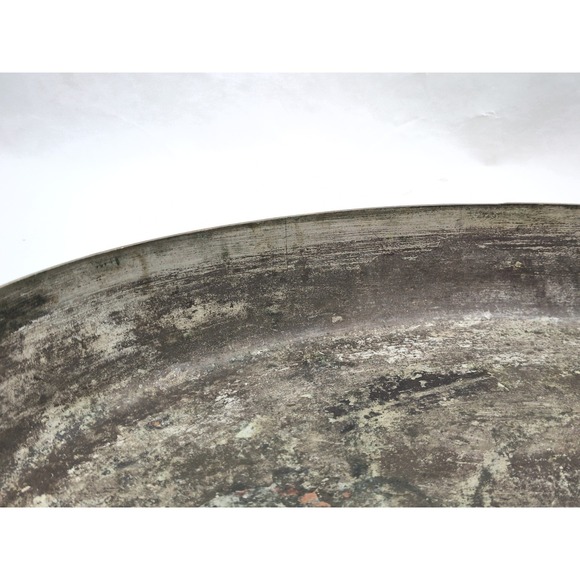 Large 16" French Copper Made in France Hand Tin Lined Au Gratin Pan Vintage - Picture 12 of 13